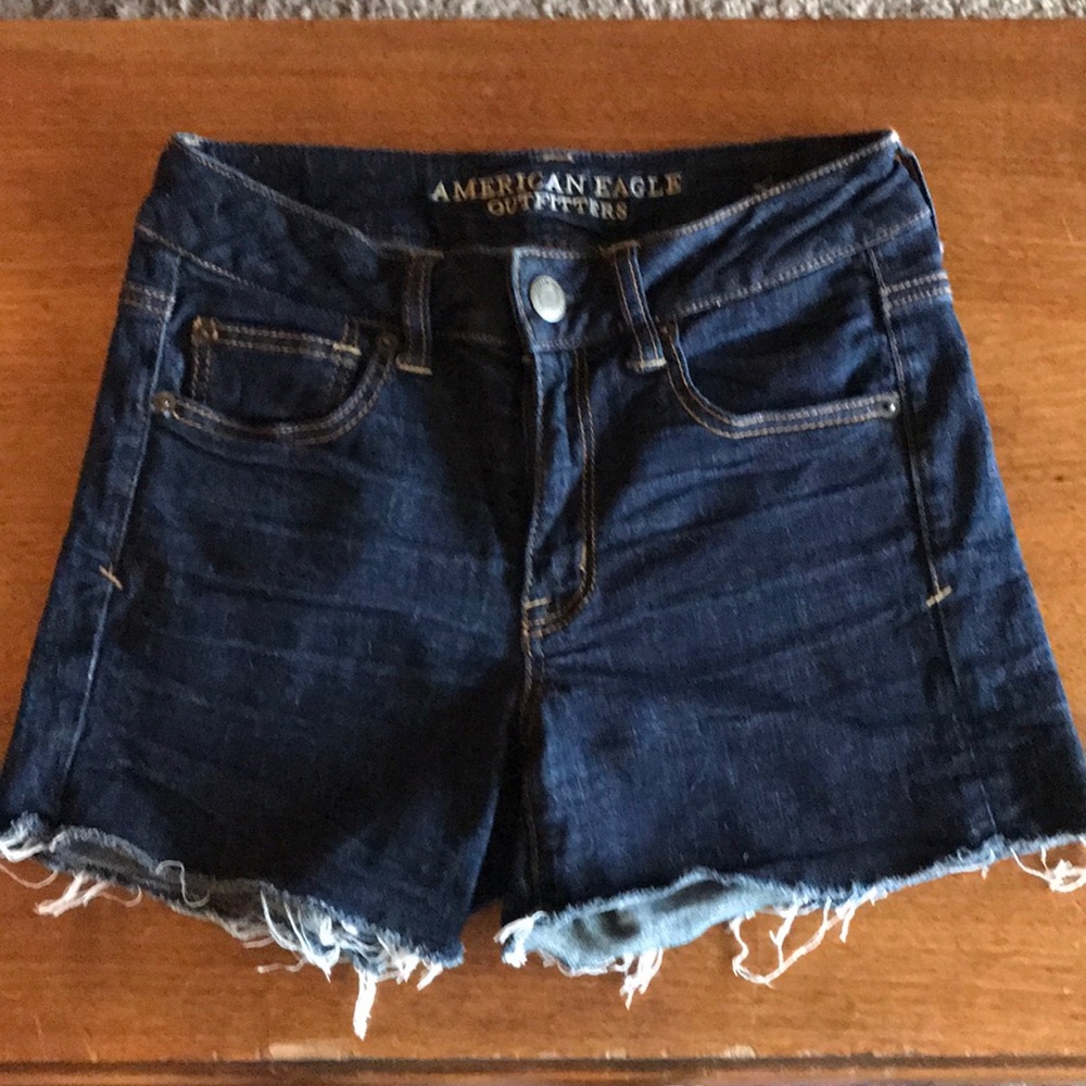 High rise American Eagle jean midi shorts